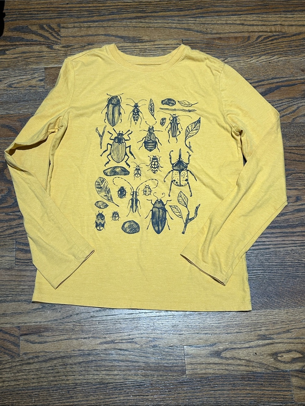 Cat & Jack Yellow Long Sleeve Tee with Bug Print